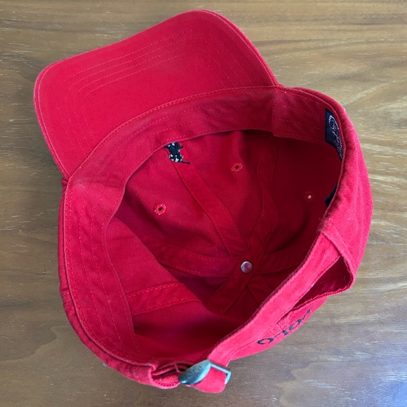 Polo Ralph Lauren red cap polo pony classic logo adjustable hat - Picture 11 of 11